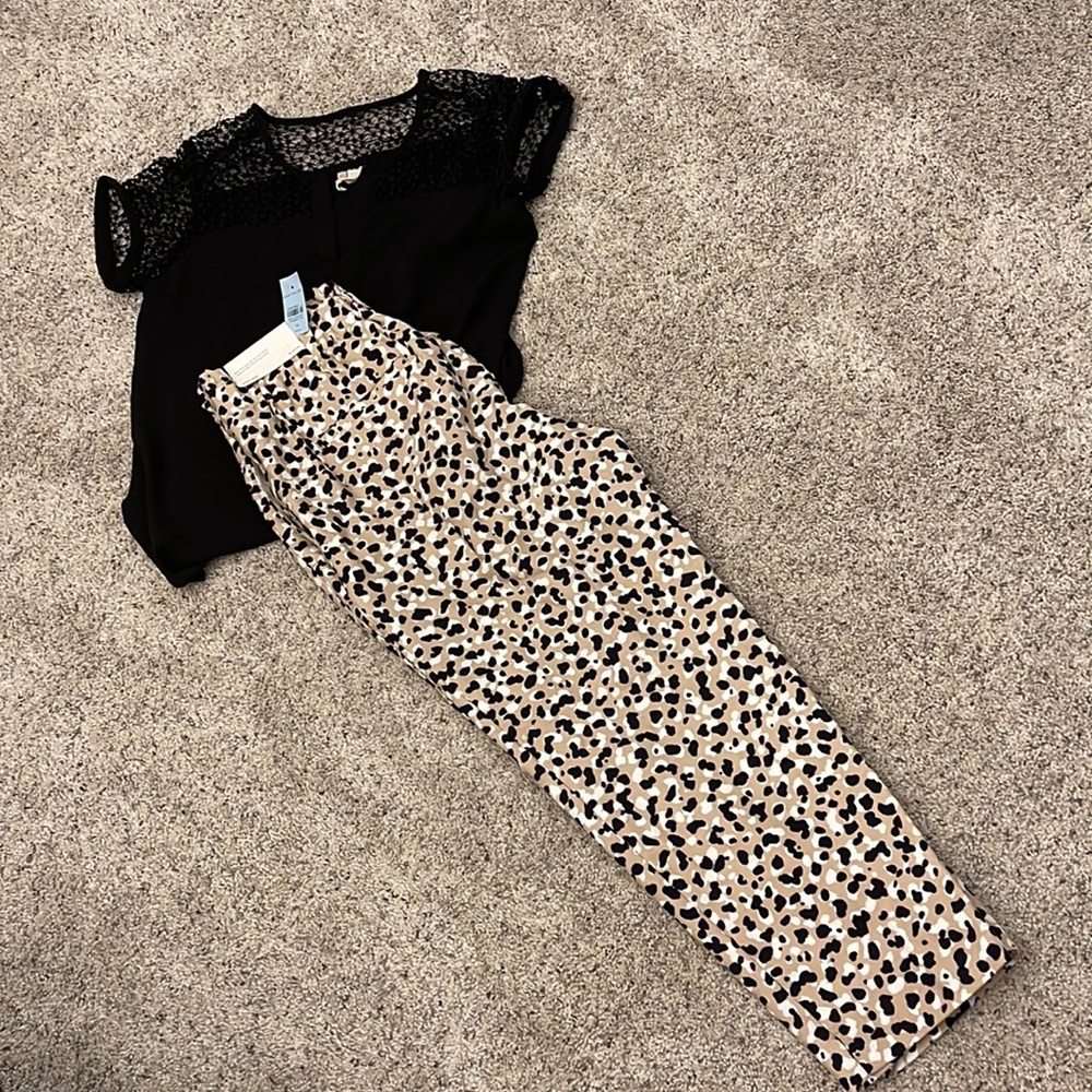 NWT Ann Taylor High Rise  Ankle Length 🐆 Print